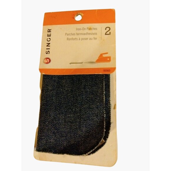 Singer Iron On Patches 2 Pack 5 X 5 Inch Denim Cotton Blue - Picture 1 of 7
